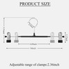 14 Inch Heavy Duty Pants Skirt Hangers with Clips, Black,