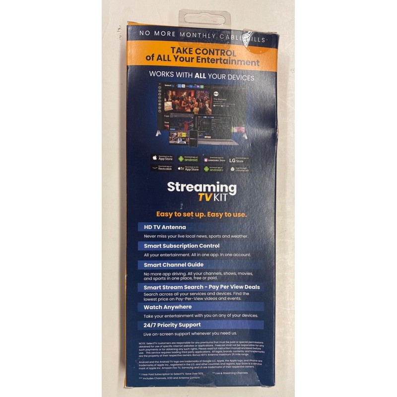 SelectTV 2/$19.99 SelectTV "Streaming TV Kit" HD TV Antenna