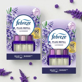 Febreze 3Volution Plug-In Refill Air Freshener – Lavender Scent – Odour Eliminator for Home & Office – 2 x 20ml Refill Pack