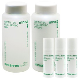 Innisfree Green Tea Hyaluronic Acid 2 types (skin + lotion) + / 이니스프리 그린티 히알루론산 2종구성(스킨+로션)+