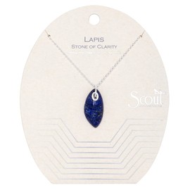 Scout Curated Wears - Organic Stone Necklace Lapis/Silver - Stone of Clarity