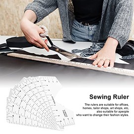 Keenso Regla de Guía de Camiseta, 8 Tamaños para Adultos Adolescentes Niños y Bebés, Plantilla para Sublimación y Serigrafía, Transparente y Preciso