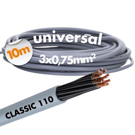 Lapp Ölflex Classic 110 PVC Control Cable 3 x 0.75 mm² without Green/Yellow Protective Conductor 10 Metres 1119803 Control Cable 3 Core
