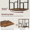 MAHANCRIS 4-Tier Rotating Bookshelf, Freestanding Corner Bookshelf, 360° Spinning Bookcase,