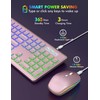 Wireless Keyboard and Mouse Combo - RGB Backlit, Rechargeable &
