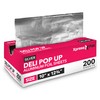 200 Count Pre-Cut Deli Aluminum Foil Sheets, 12” Pop Up