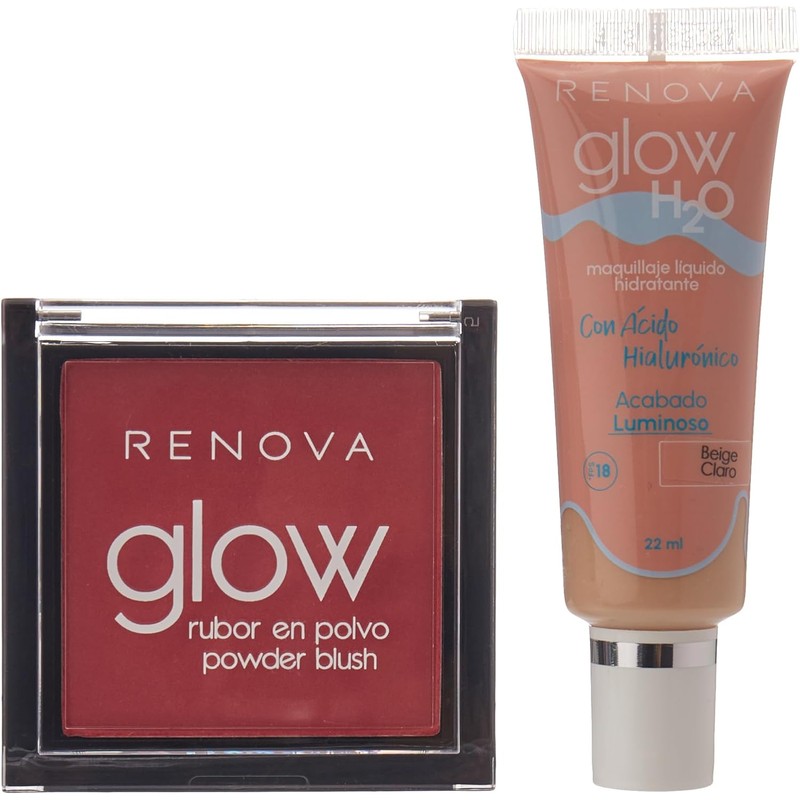 Renova Kit Rubor Fucsia & Maq Glow H2O Claro