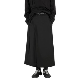 AITFINEISM Men's Casual Skirt Pants Loose Wide Leg Harem Pant Japanese Harajuku Kimono Trousers (Large, Black 3)