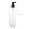 CAXUSD 4pcs Press Pump Emulsion Bottle Transparent Refillable Container Black