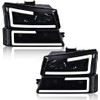 DOTCOM LED Headlights Assembly,Fit 2003-2006 Chevy Avalanche 1500 2500/Fit Chevy
