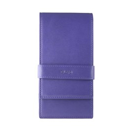 DiLoro - Estuche de piel para lápices con cuatro bolígrafos y lápices (violeta nappa)