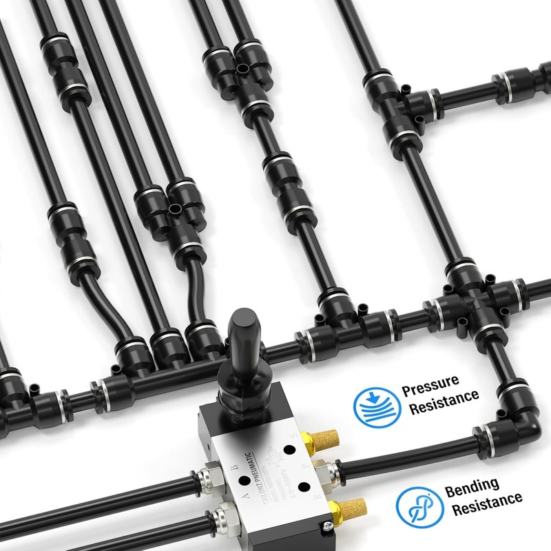 TAILONZ PNEUMATIC Black DOT 3/8 Inch od 10 Meter 32.8ft