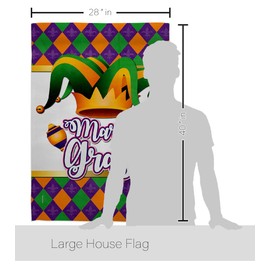 Angeleno Heritage Mardi Gras Fun House Flag Eagle Set Springtime Carnival Festival Masquerade Celebration Season Holiday French Decoration Banner Small Garden Yard Gift Double-Sided, Made in USA