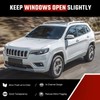 in-Channel Rain Guards Fit for Jeep Cherokee 2014-2023 Black Extra