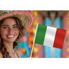 25 Pack Italy Handheld Small Flag,Mini Italians Hand Held Miniature