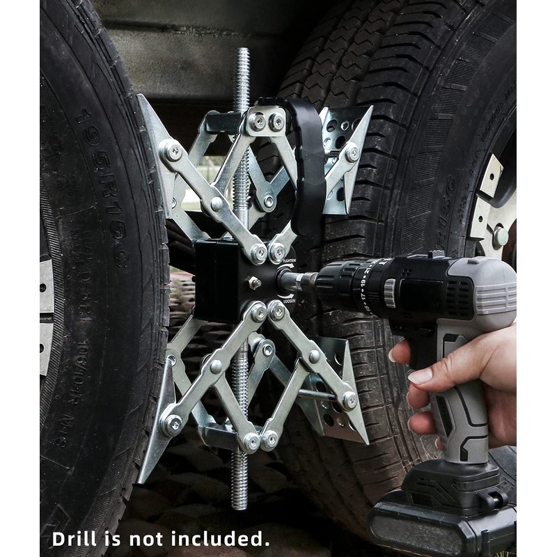 Maxchock X-Shaped RV Stabilizer Wheel Chock (Allow Drill Adjust) Dual