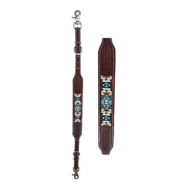CHALLENGER Western Tack Floral Tooled Leather Wither Breast Collar Strap 10507