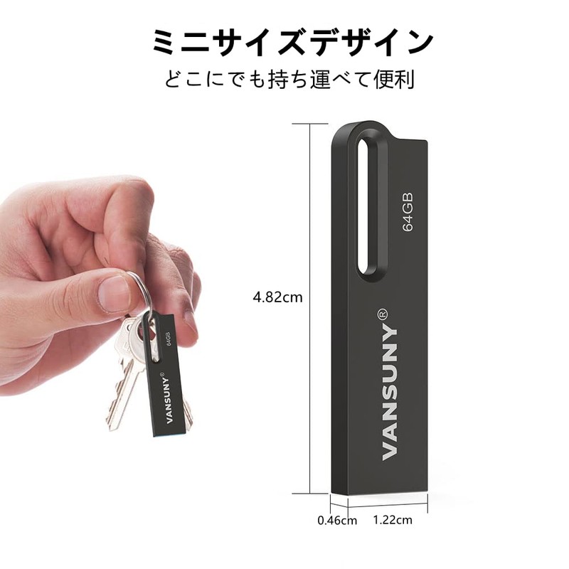 Vansuny 64GB USB Flash Drive (2 Pack) USB3.2 Gen1 120MB/s