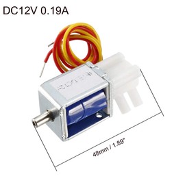 sourcing map Miniature Solenoid Valve 2 Position 3 Way DC12V 0.19A Water Air Solenoid Valve