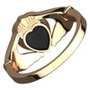 GWG Jewellery 18K Gold Coated Sterling Silver Claddagh Ring Unusual