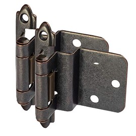 10 Pair Pack - Cosmas 15628-ORB Oil Rubbed Bronze Cabinet Hinges 3/8" Inset (Pair) [15628-ORB]