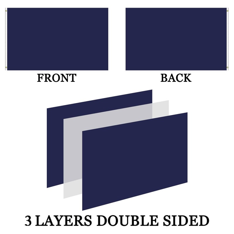 Navy Flag 2x3 Double Sided- Heavy Duty 3 Ply 210D-