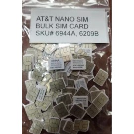 AT&T NANO 4FF SIM Card • GSM 4G LTE • NEW OEM AT&T  loose simcard