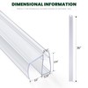 Shower Door Bottom Seal Strips 2PCS, 36 Inch Length PVC