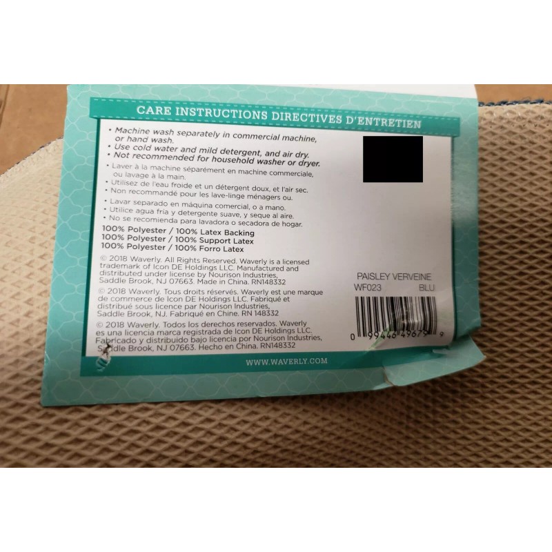 Waverly ACCENT PRINTED RUG (nonskid)(18"x