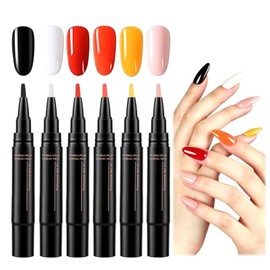 Pinceles para Uñas, Gel para Uñas, Requires lamp curing 6 Piezas (A)