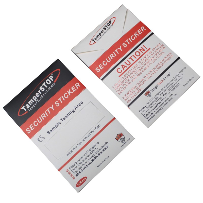 TamperSeals Group - 100 Sheets Red 25x60mm Full Transfer Barcode