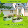 2 Pcs 4.5x2x1ft Galvanized Raised Garden Bed Outdoor,Planters for Outdoor