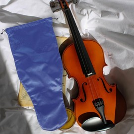 VICASKY Pack of 2 Violin Covers for Violin Bag Satin Violin Rain Cover Bag for Violin Holder Violin Storage Supply Dust Cover for Violin Silk Cloth