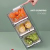 2 Pack Fruit Storage Containers for Fridge with Drain Board,