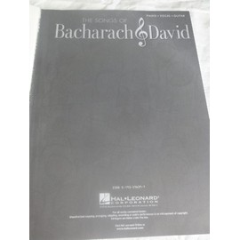 The Songs of Bacharach & David Piano/Vocal and Guitar Chords