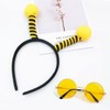 2 Pieces Bee Headbands And 2 Pieces Round Glasses, Animal