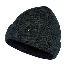 DexShell Waterproof Cuffed Beanie for Men and Women Acrylic Outer for Winter Cold Weather, Membrane Insulated Fleece Liner, Heather Grey, One Size (56-58cm)