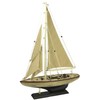 Model Pond Yacht with Distressed Hull, 30 cm