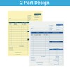 suituts 50 Sets Job Invoice Forms, 2 Part Carbonless, 8.5X11