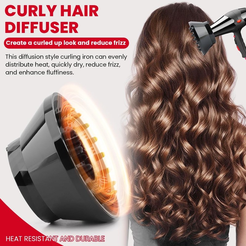 Universal Hair Dryer Diffuser Attachment for Curly and Natural Wavy