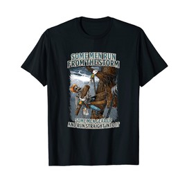 Some Men Gear Up & Run Straight Into Storm Proud Lineman T-Shirt