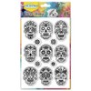 CHGCRAFT Artistic Skull Pattern Clear Stamps Skull Transparent Stamps Day