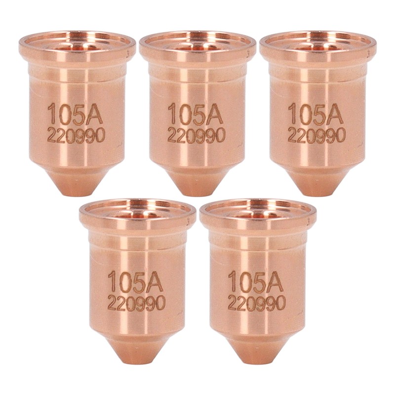 5 Pcs 220990 Nozzle Tip Brass Plasma Cutting Torch Nozzle