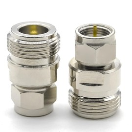 Ahoaepy 2PCS Type N to Type F Coax Connector, N Female to F Male Antenna Adapter, N to F Type Coaxial Cable Adapter for Antenna,Extension Cable,WiFi Radios