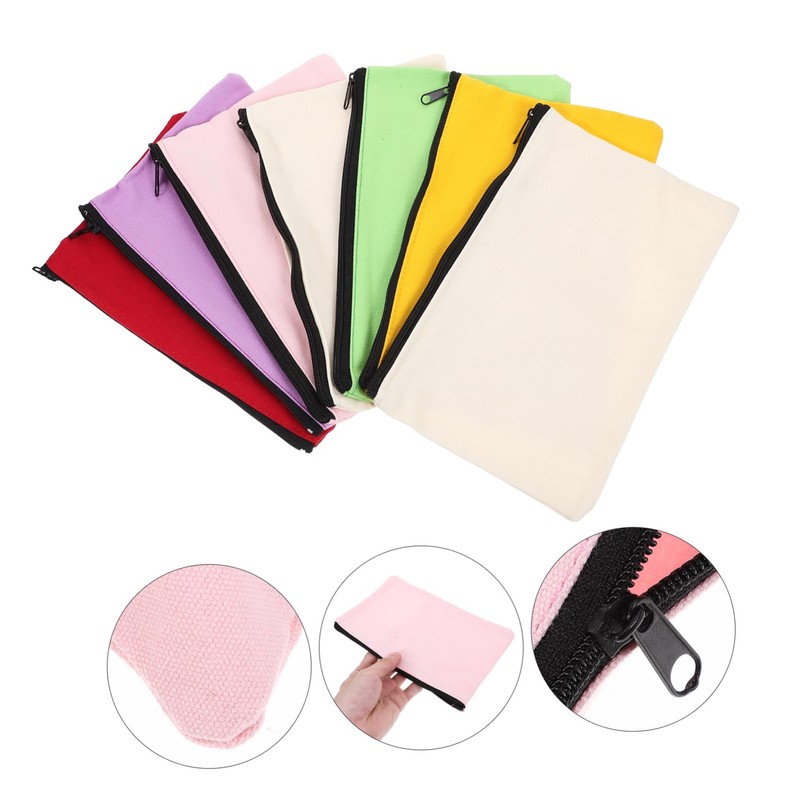 IWOWHERO 6pcs Canvas Tool Storage Bags Portable Zippered Tool Pouches