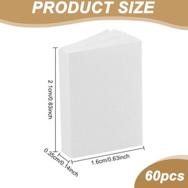 GOMAKERER Pack of 60 Miniature White Paper Dollhouse Book Models Mini Books Kit Bookshelf Accessories DIY Realistic Small Book Empty Mini Books for Dollhouse Bookshelf Decoration