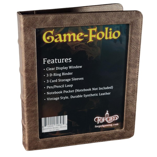 Forged Dice Co. Game-Folio PU Leather Portfolio Binder - Gaming