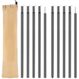 Muyohix Tent Pole Telescopic Pole Set of 2 Tent Poles Telescopic Adjustable Tarp Poles Camping Poles Tent Poles for Tarp, Tent, Awning Camping Tarpaulin from 50 cm - 200 cm