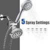 Handheld Shower Head Rain Showerhead Combo 5 Spray Settings High