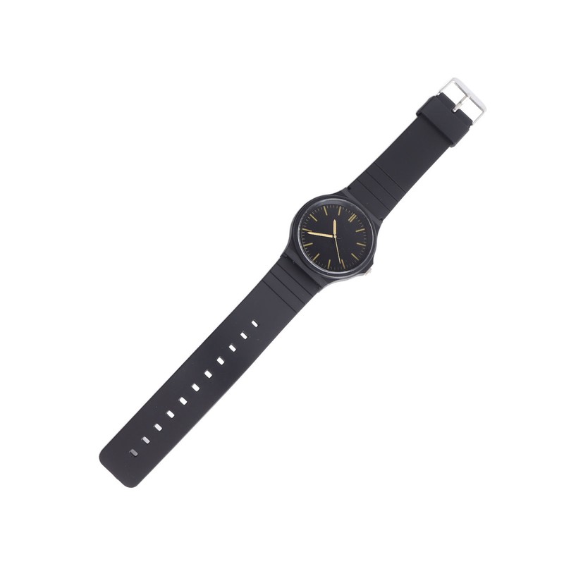 Waterproof Quartz Watch with Rubber Strap Adjustable 3 Hands Easy